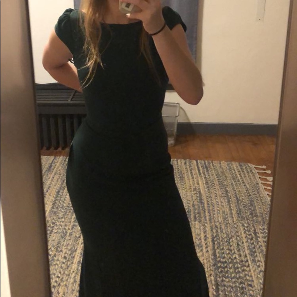 NWT Lulus emerald green maxi dress